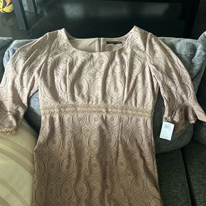 Tan knee length dress